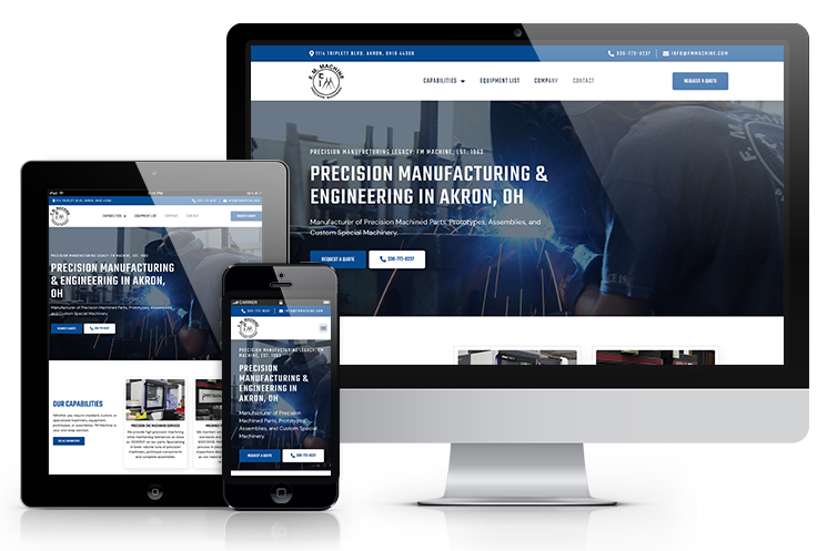 fmmachine portfolio responsive mockup