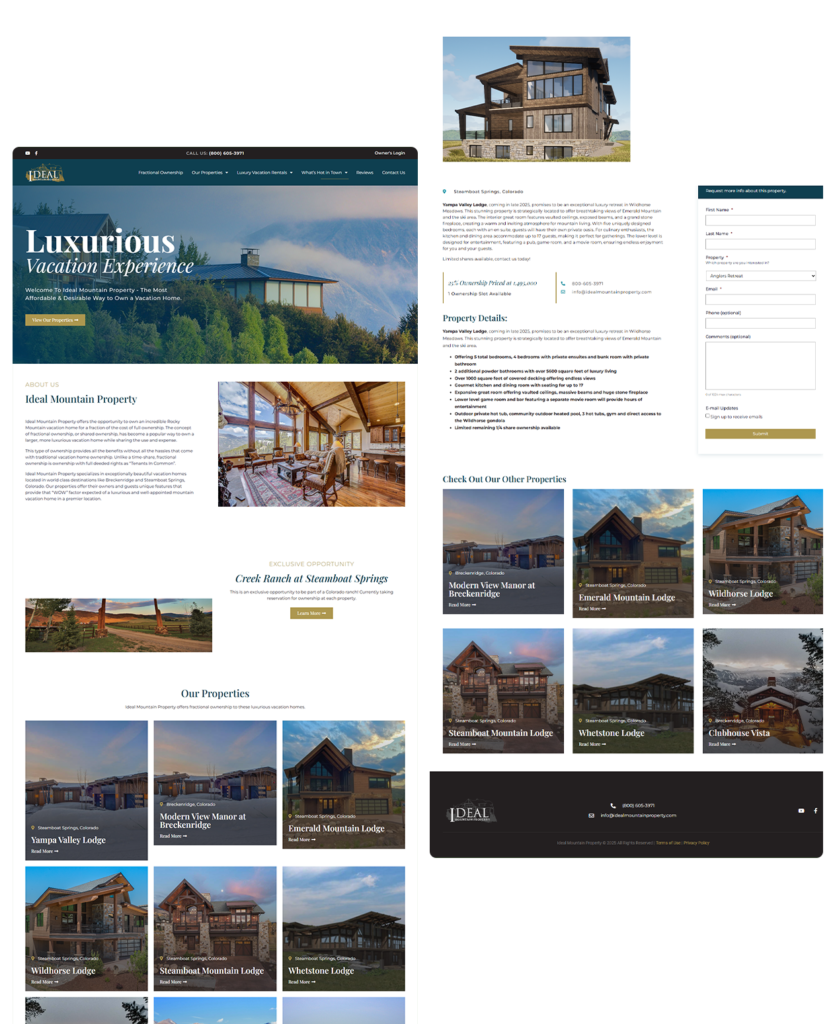 ideal luxury web pages