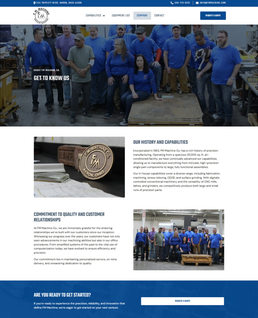 mi fm machine portfolio web page 2