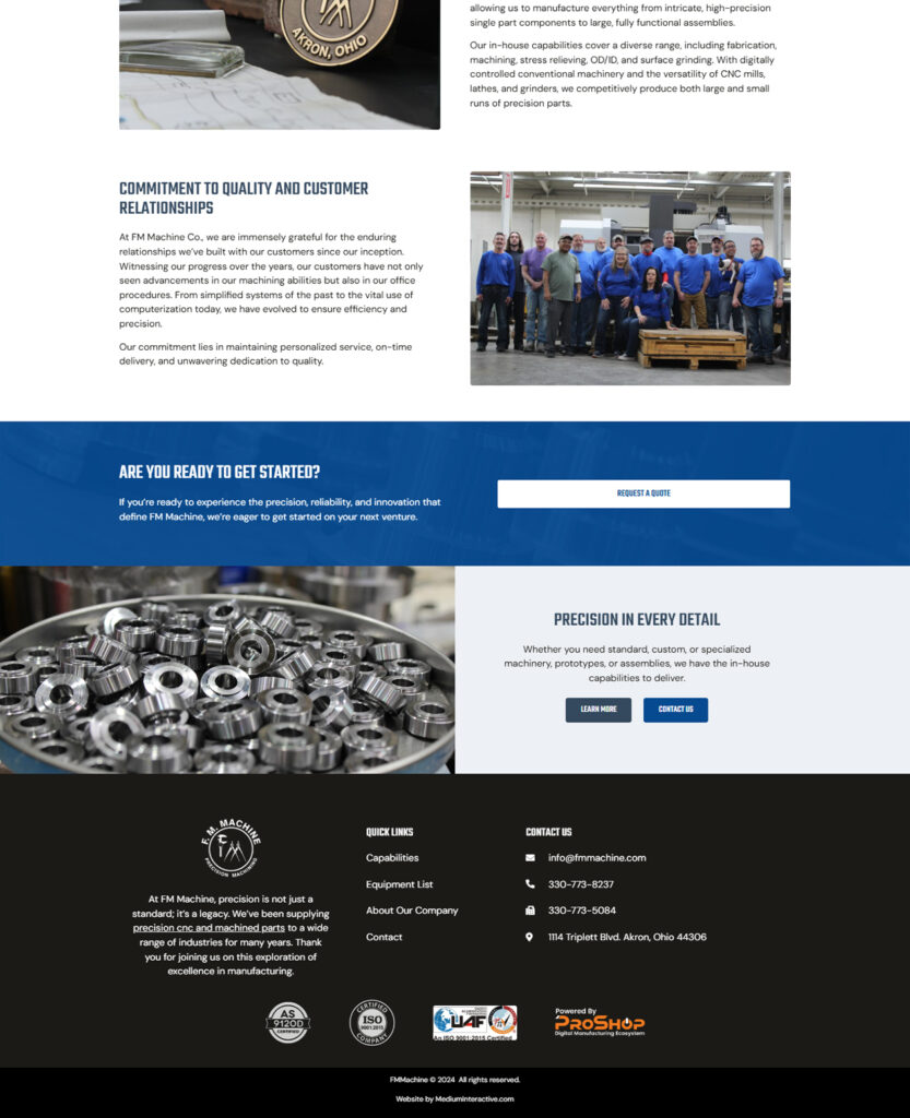 mi fm machine portfolio web page 3