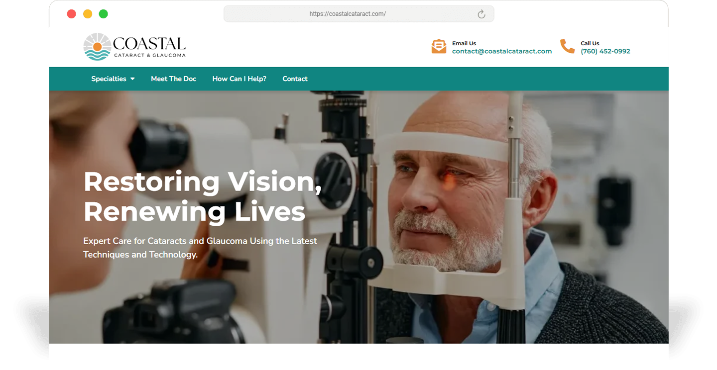 mi portfolio coastal cataract web browser