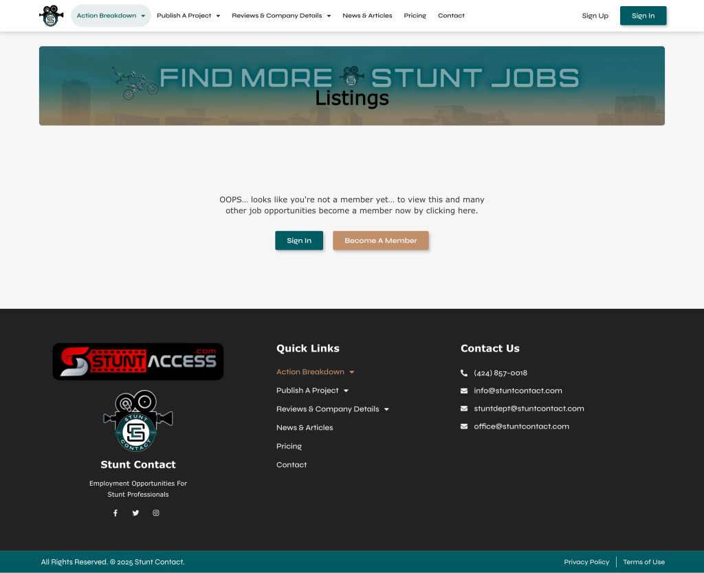 screencapture stuntcontact sc listings 2025 07 21 17 19 53