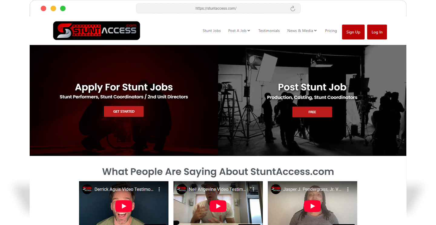 stunt access browser page view